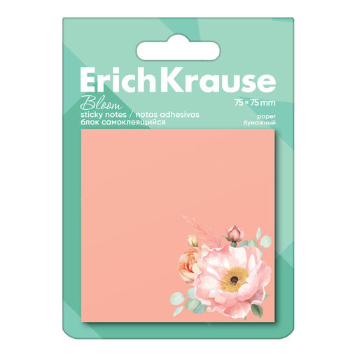 Picture of EK STICKY NOTES PASTEL BLOOM PINK 75X75MM